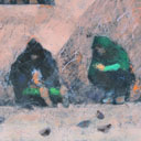 Two men sitting